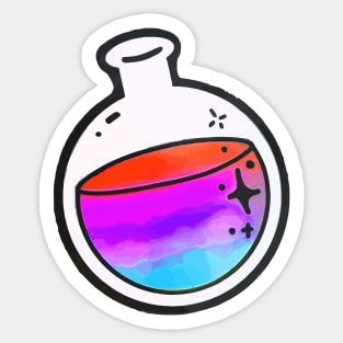 Colourful Round Bottom Flask Chemistry laboratory Sticker